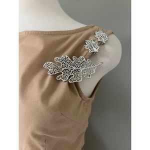 1950s Vintage Sarah Coventry Womens 3pc Leaves Brooch Clip On Earrings Jewelry